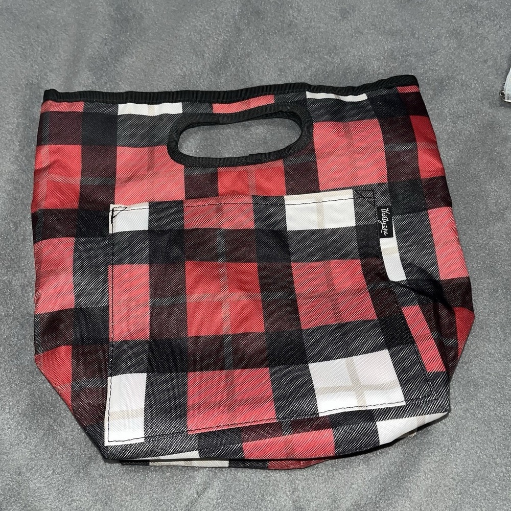 Thirty-One Go To Thermal Lunch Bag Cooler Tote Check Mate Red Plaid 31 Go